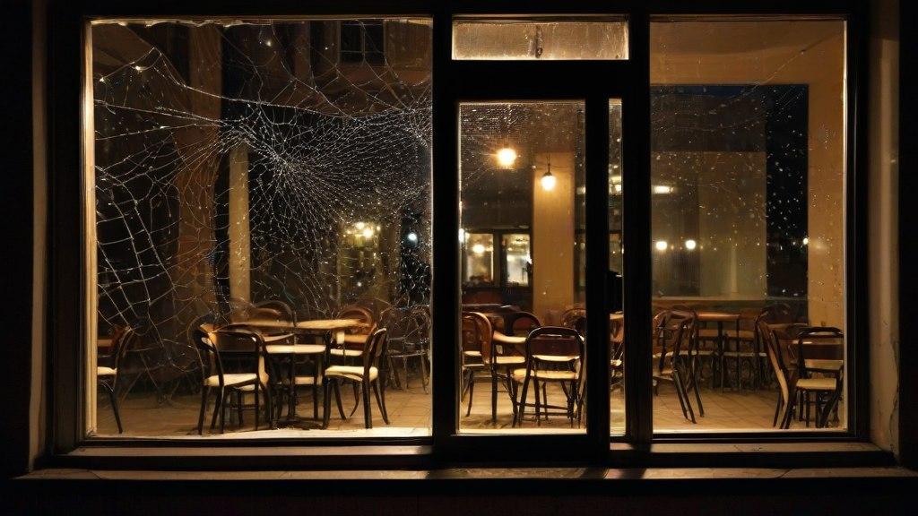 Житель Губахи через разбитое окно проник в кафе и, нанеся множественные удары ножом хозяину, совершил ограбление