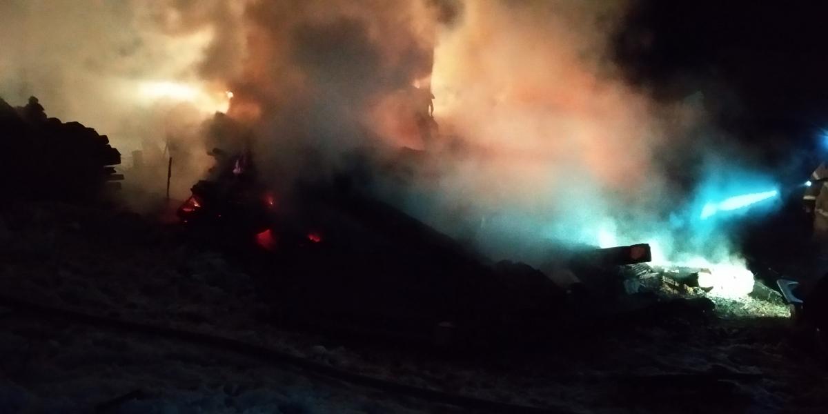 В поселке Нагорнский Губахинского округа сгорела баня