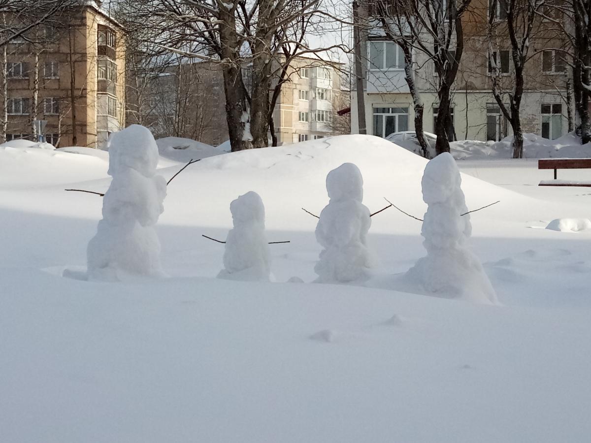 Похождения снежного семейства, или Как снеговики друзей искали в фотографиях 10 февраля