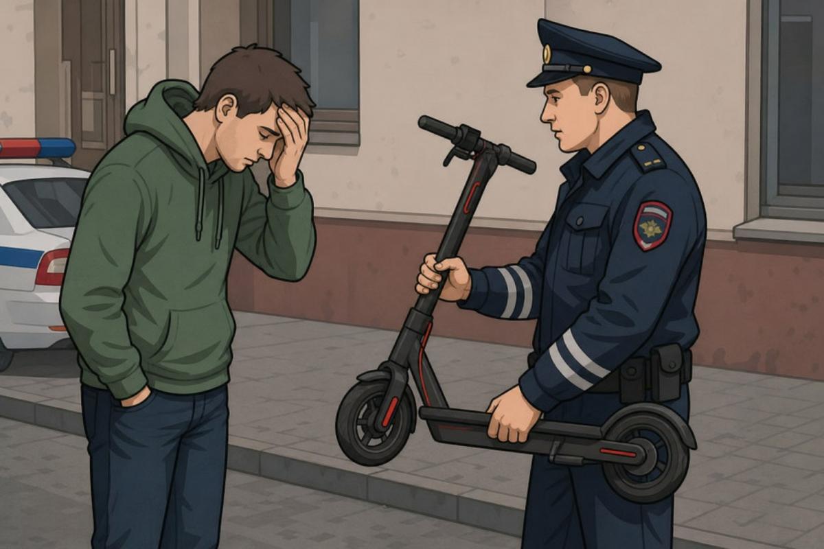 За повторное управление в состоянии опьчнения у жителя КУБа конфисковали самокат