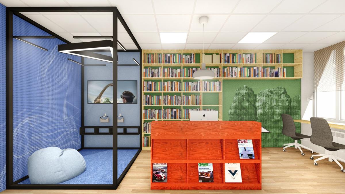 В губахинской детской библиотеке ведутся работы по обустройству современного библиотечного пространства