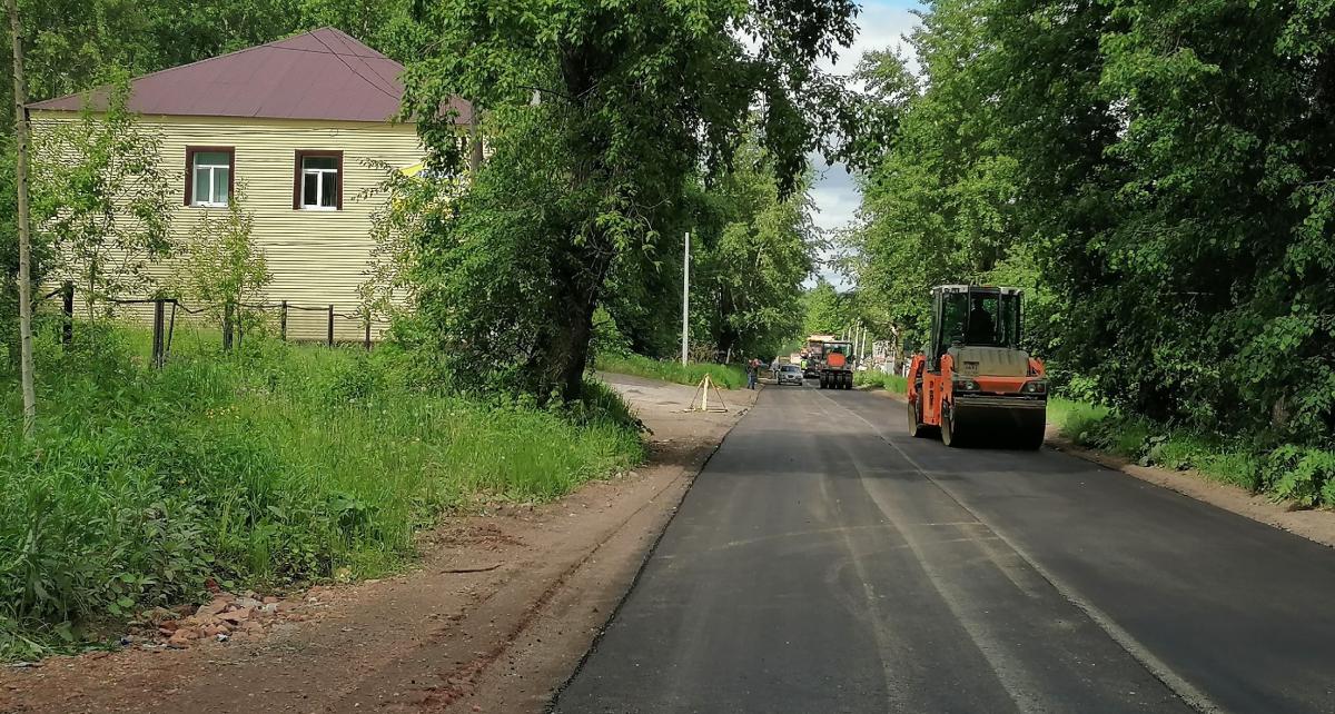 Начался ремонт дорожного покрытия на улице Карла Либкнехта в Кизеле