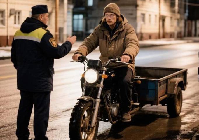 Мужчину, управлявшего мотоблоком в нетрезвом виде, задержали сотрудники полиции