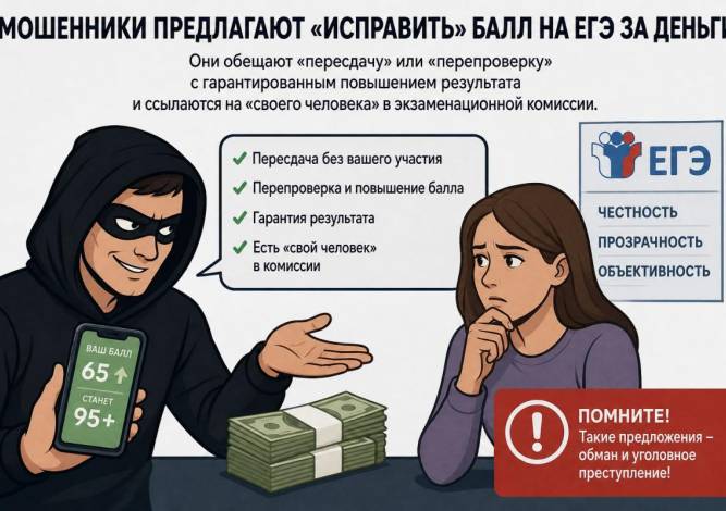 В Пермском крае аферисты охотятся на выпускников, обещая за деньги увеличить балл, полученный на ЕГЭ