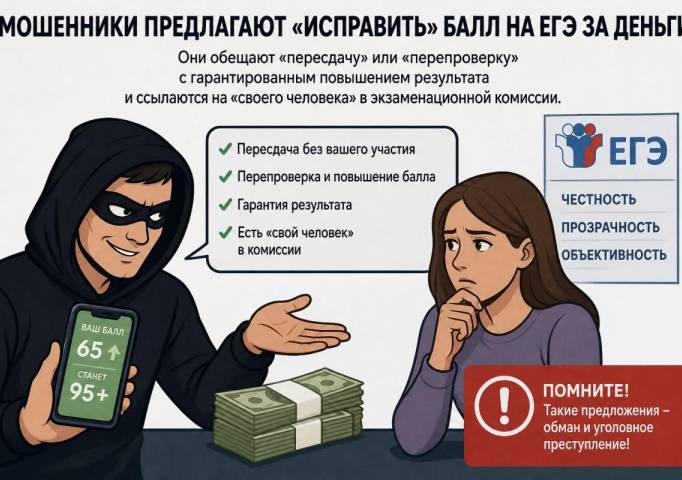 В Пермском крае аферисты охотятся на выпускников, обещая за деньги увеличить балл, полученный на ЕГЭ
