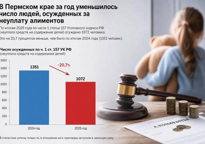 В Прикамье на 20 процентов снизилось число злостных неплательщиков алиментов