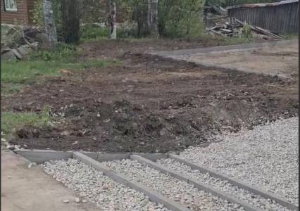 В одном из губахинских посёлков началось обустройство площадки для поведения мероприятий