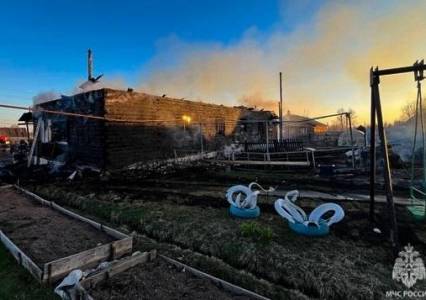 Сегодня ночью в Губахинском округе сгорел частный дом